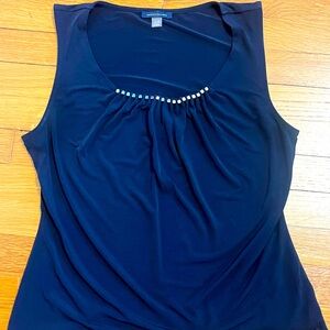 Tommy Hilfiger brand Navy Blue Sleeveless Blouse.  Size M.